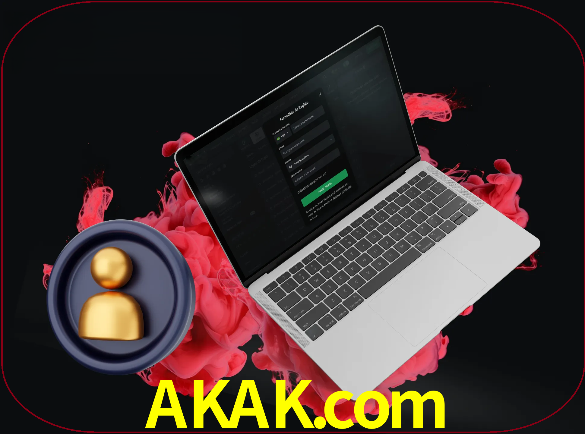 No cabeçalho do site akak, clique no botão que o levará a um formulário especial onde terá de introduzir as suas informações actuais.