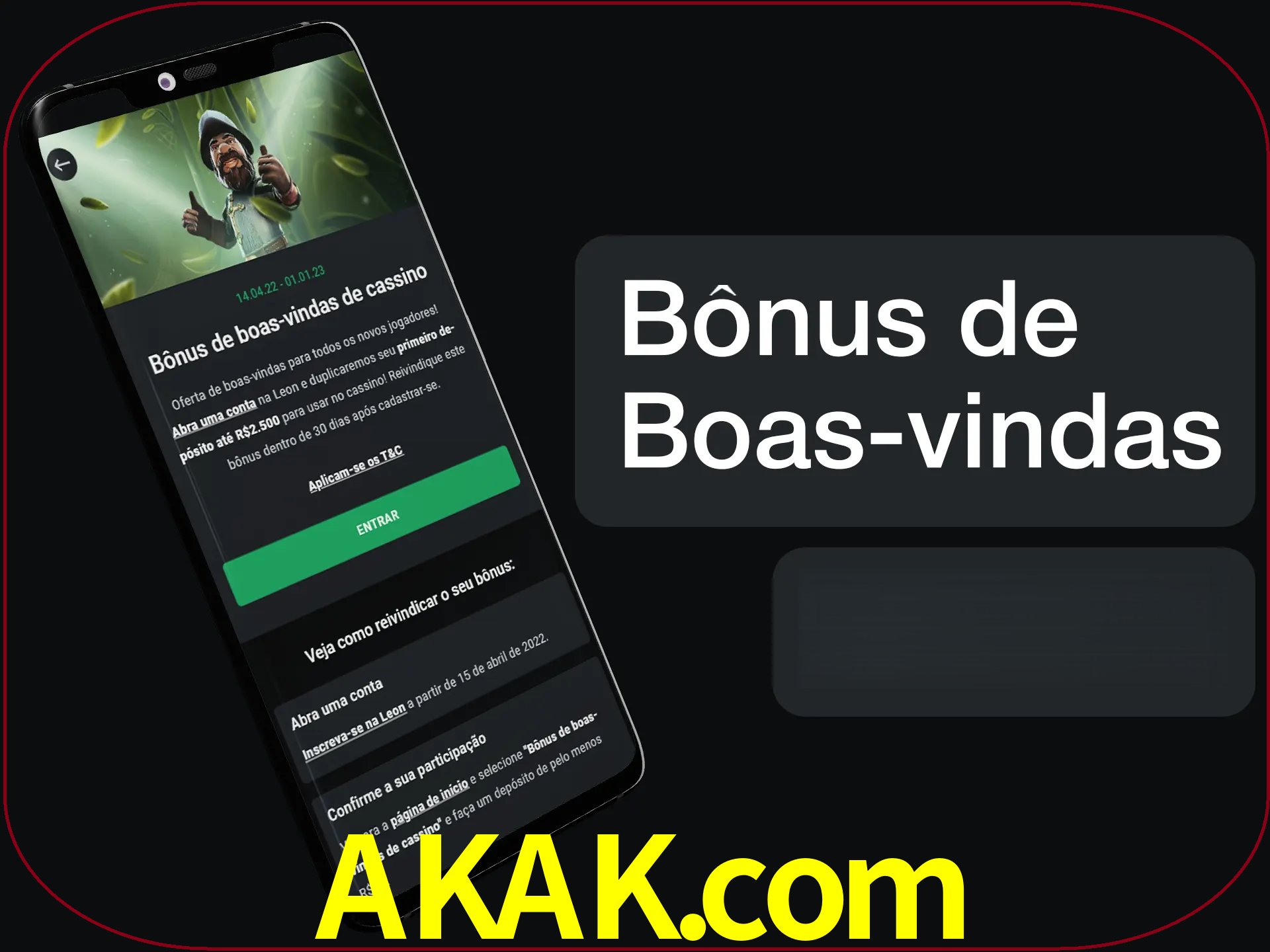 Não se esqueça de usar o bônus de boas-vindas.